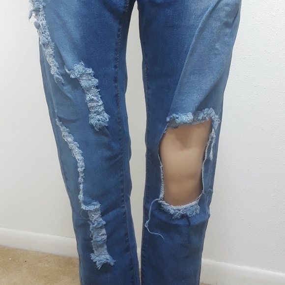 blue ripped jeans - Picture 2 of 4